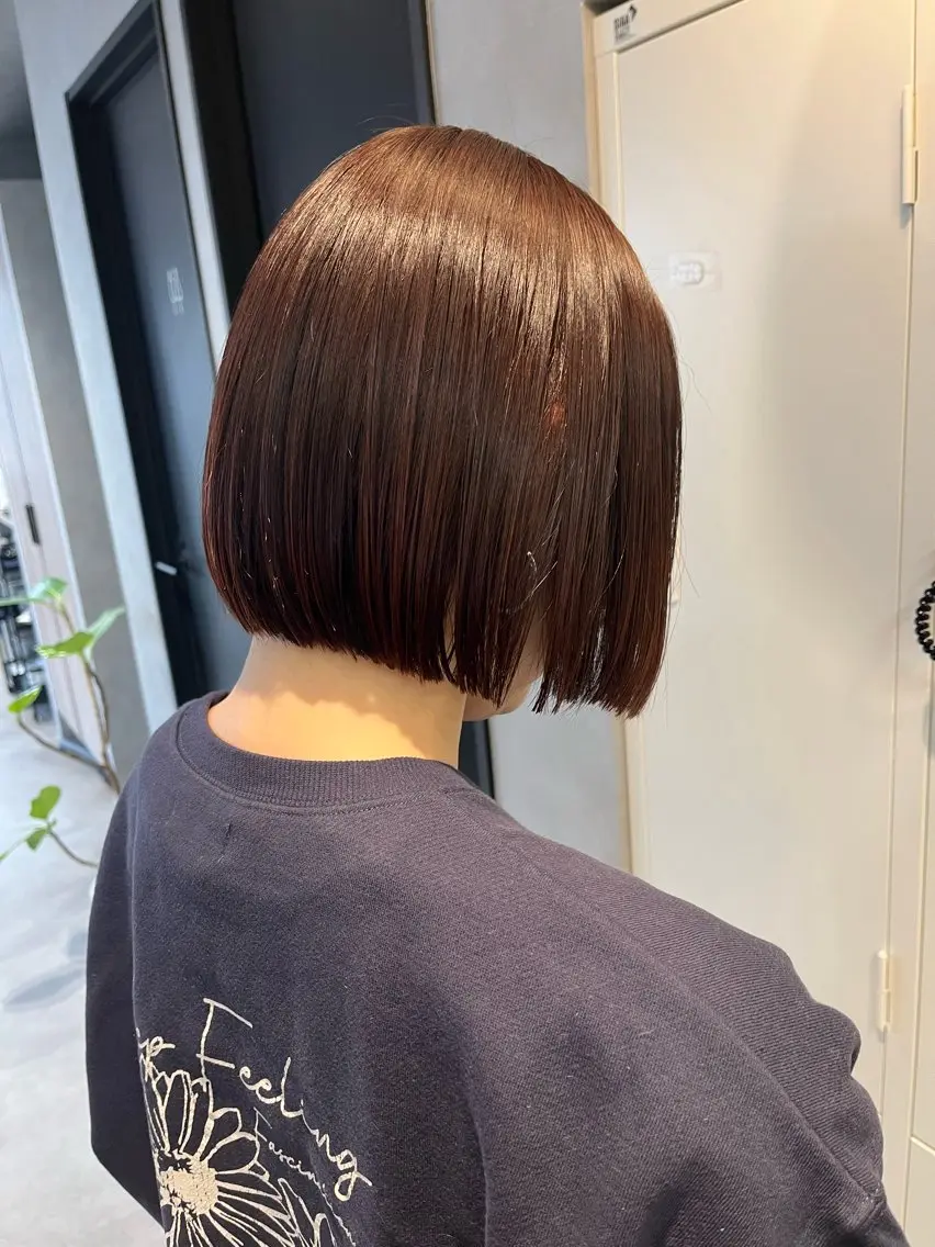 ショート カラー 切りっぱなしボブ ブラウンカラー ボブ カット ヘアカラー マンツーマン美容師 🫧久保友華菜🫧のその他イメージ