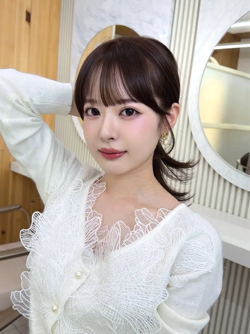 セミロング カット ヘアカラー トリートメント 顔周り/レイヤー/ 前髪/TAKUのヘアスタイル