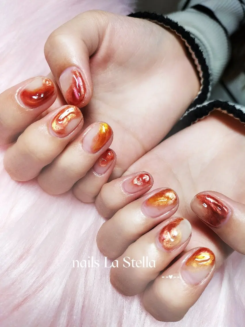 ネイル 持ち込み ニュアンスネイル ワンカラーネイル シンプルネイル ネイルサロン  STELLAのネイルデザイン