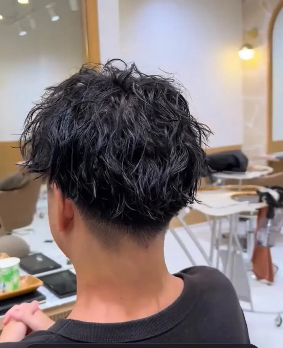 ショート メンズ カット パーマ 辻 雅也のヘアスタイル