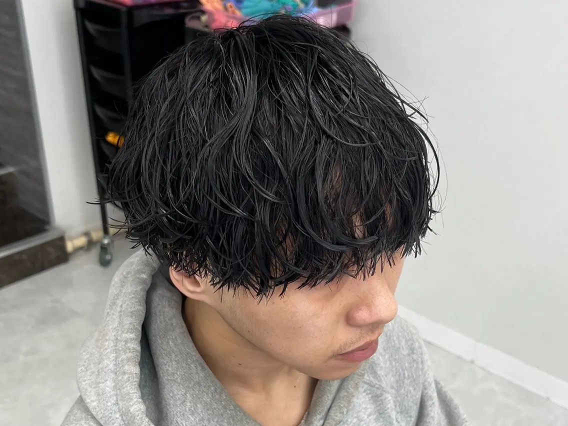 ショート パーマ メンズ カット パーマ ヘアセット 垢抜けメンズパーマ/ だいち先輩のヘアスタイル