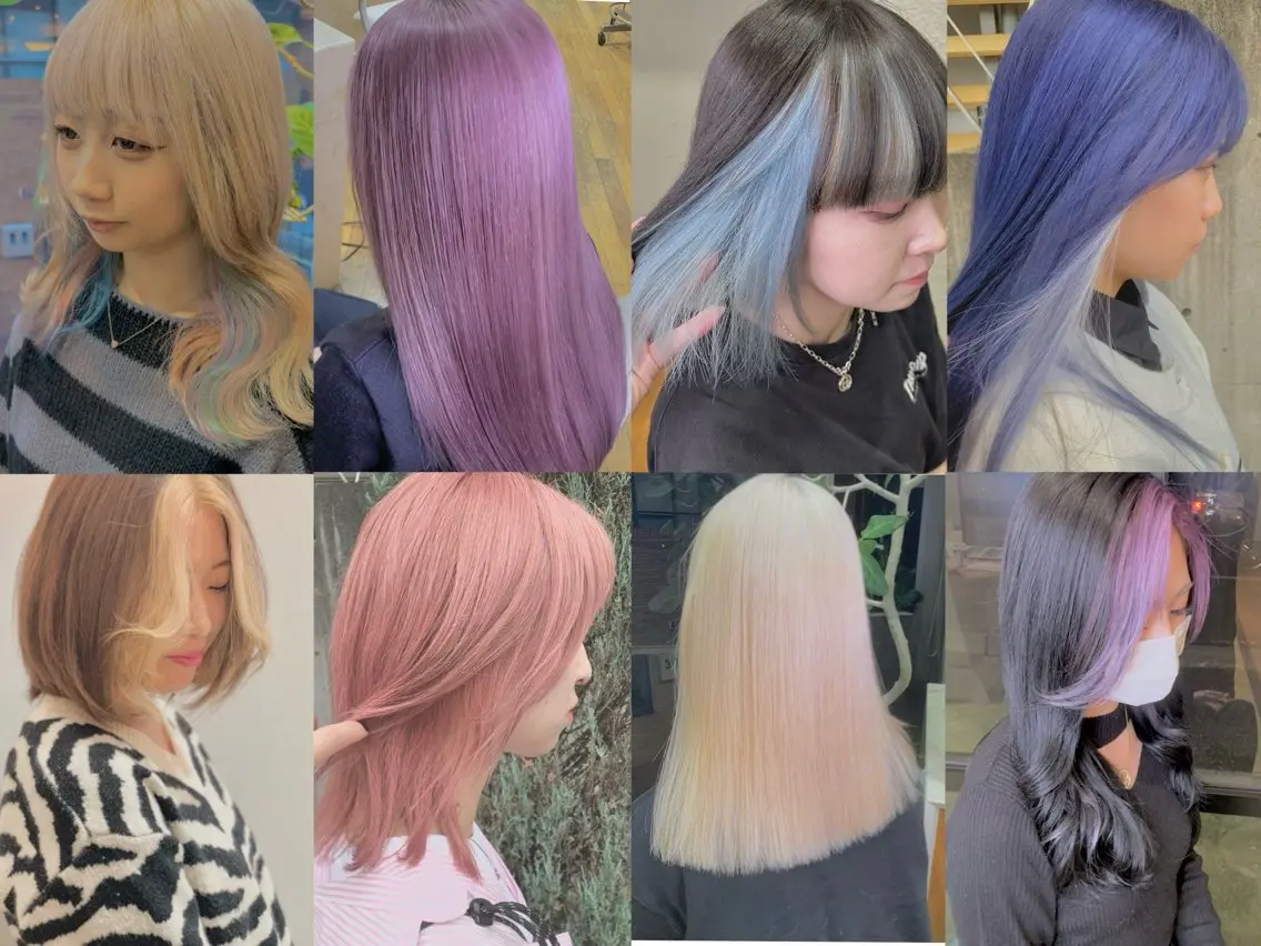 セミロング カラー ブリーチ ヘアカラー トリートメント 掛川 瑠唯のヘアスタイル