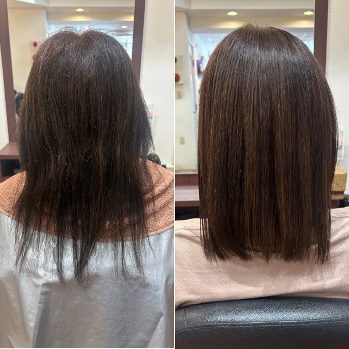 ミディアム カット 縮毛矯正 トリートメント MOLLA ✂️辻のヘアスタイル