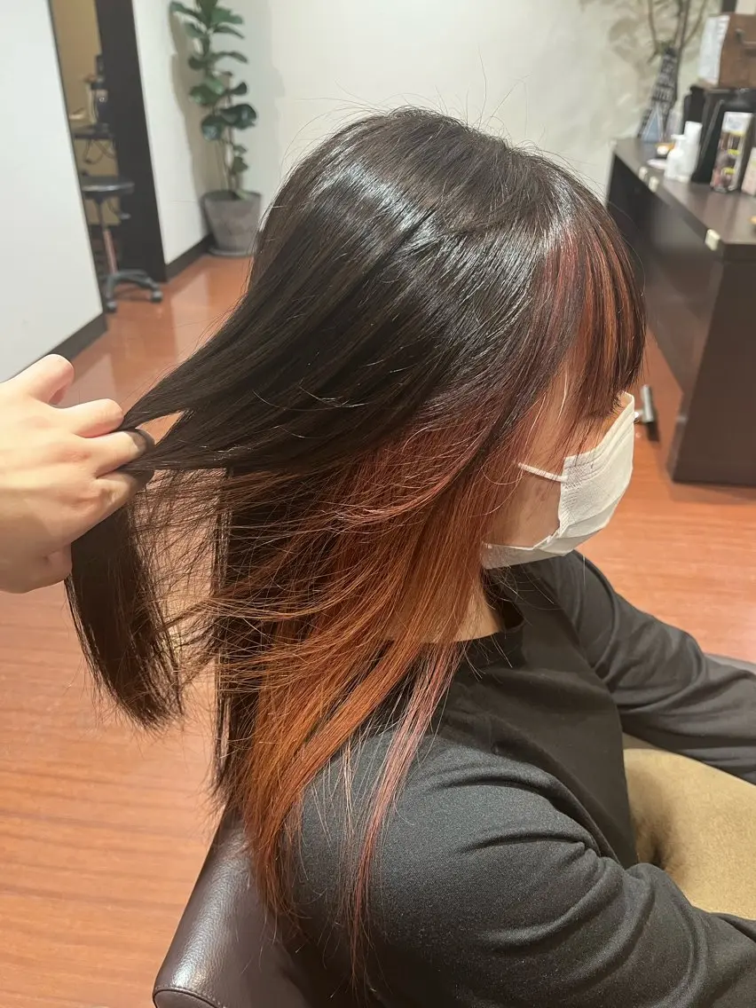 セミロング カラー ミストバング ベージュカラー ブリーチ  フェイスフレーミング ピンクカラー ヘアカラー トリートメント 🐻牧野 芹帆🐻のヘアスタイル