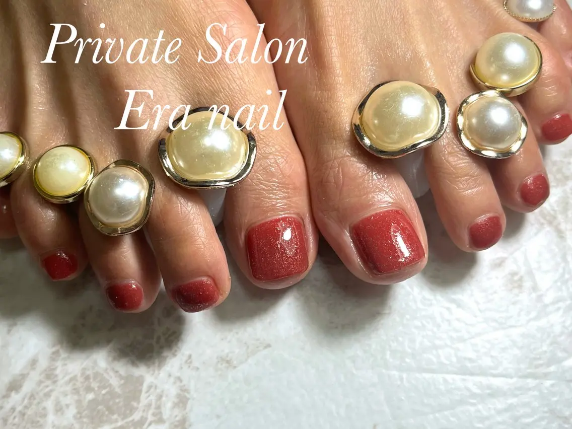 ネイル フットネイル ワンカラーネイル フットネイル Era nailのネイルデザイン