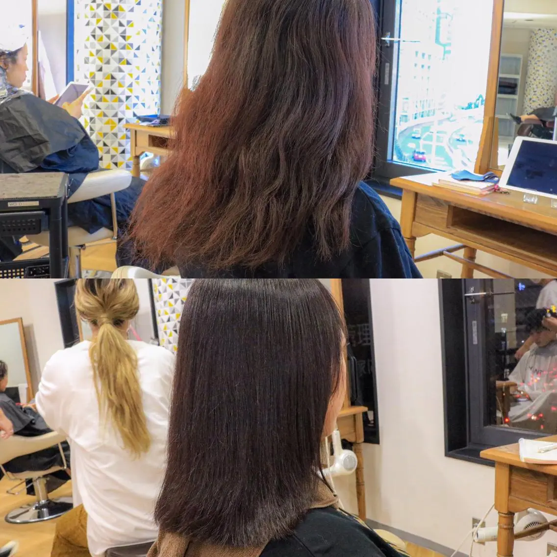 ミディアム 透明感カラー🇰🇷 レイヤー✨桑原 研太のヘアスタイル