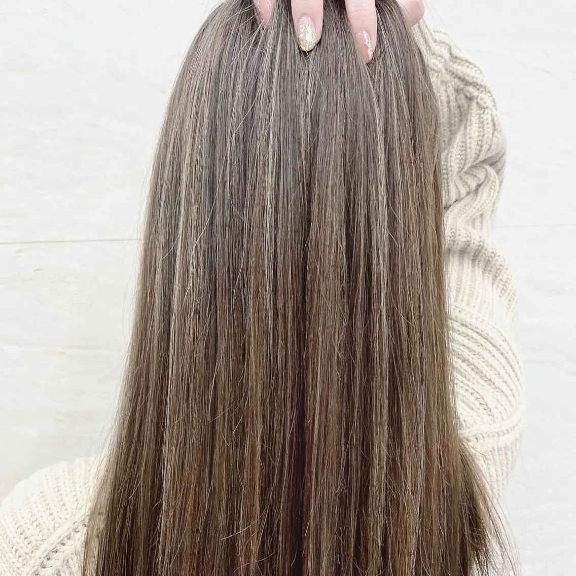 ロング カラー ヘアアレンジ アイブロウ モテ髪💛美髪矯正 ✨艶髪特化🫧山根のヘアスタイル