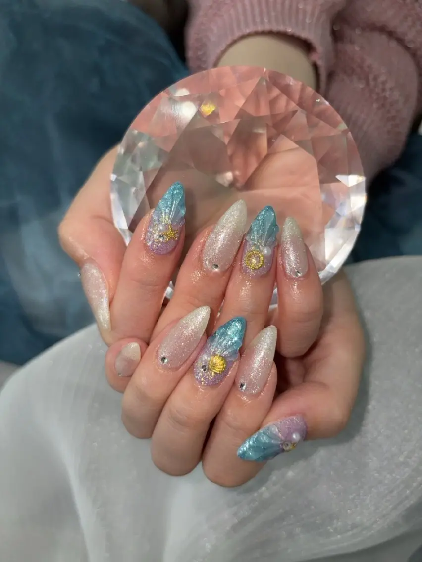 ネイル ハンドネイル Mermaid Nail♡Akariのネイルデザイン