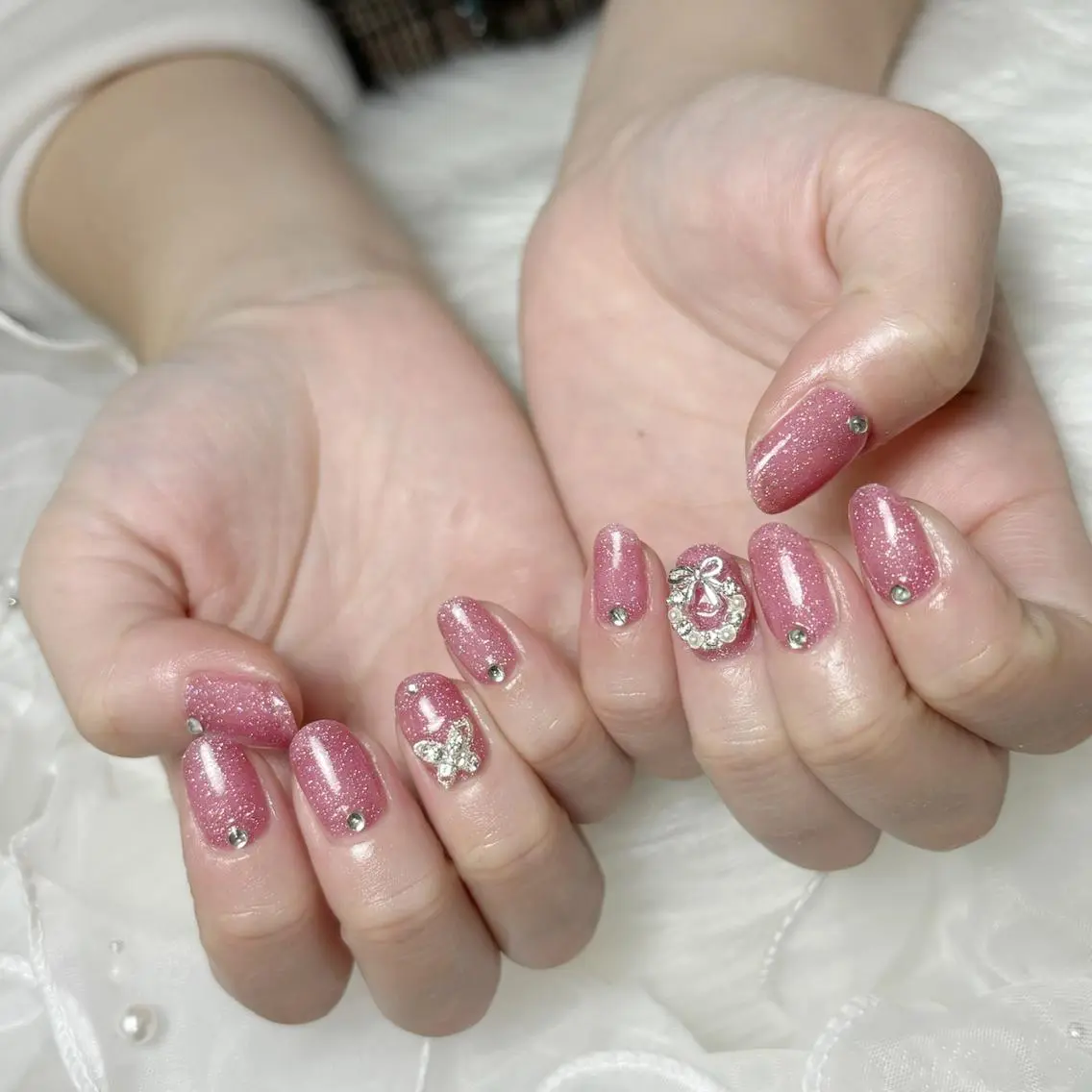 ネイル ハンドネイル ki🍒🍒 ki ツルツルネイルのネイルデザイン
