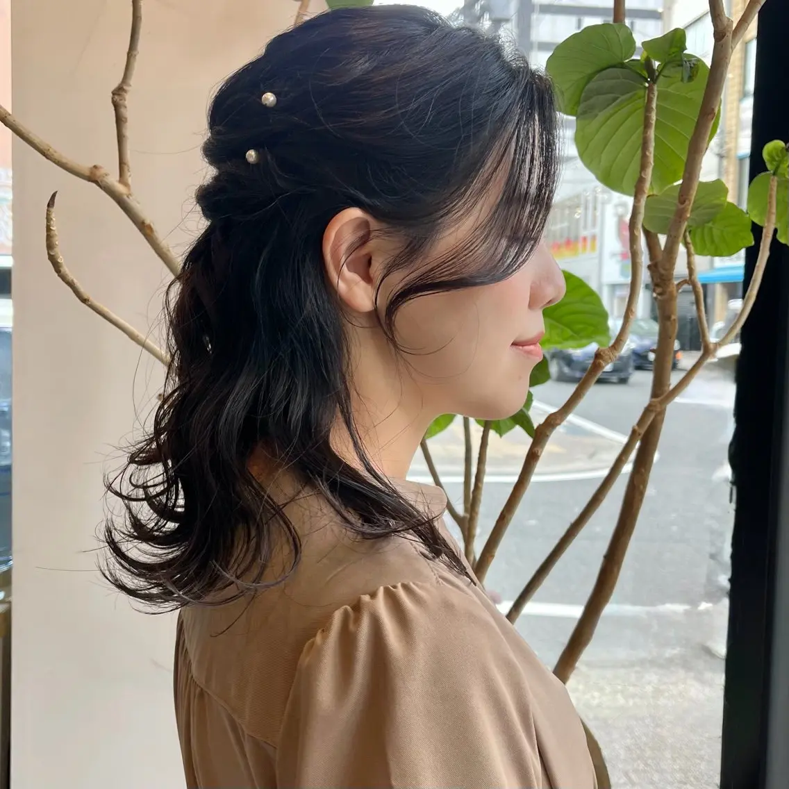 ヘアアレンジ ヘアセット なな/ICI/レイヤ ーパーマ/上前津のヘアスタイル