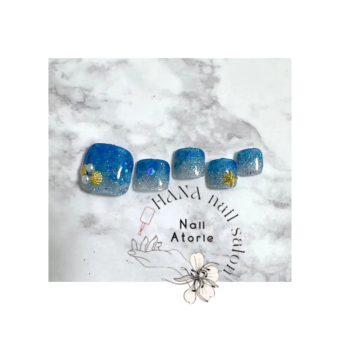 ネイル フットネイル フットネイル HaNA nail salonのネイルデザイン