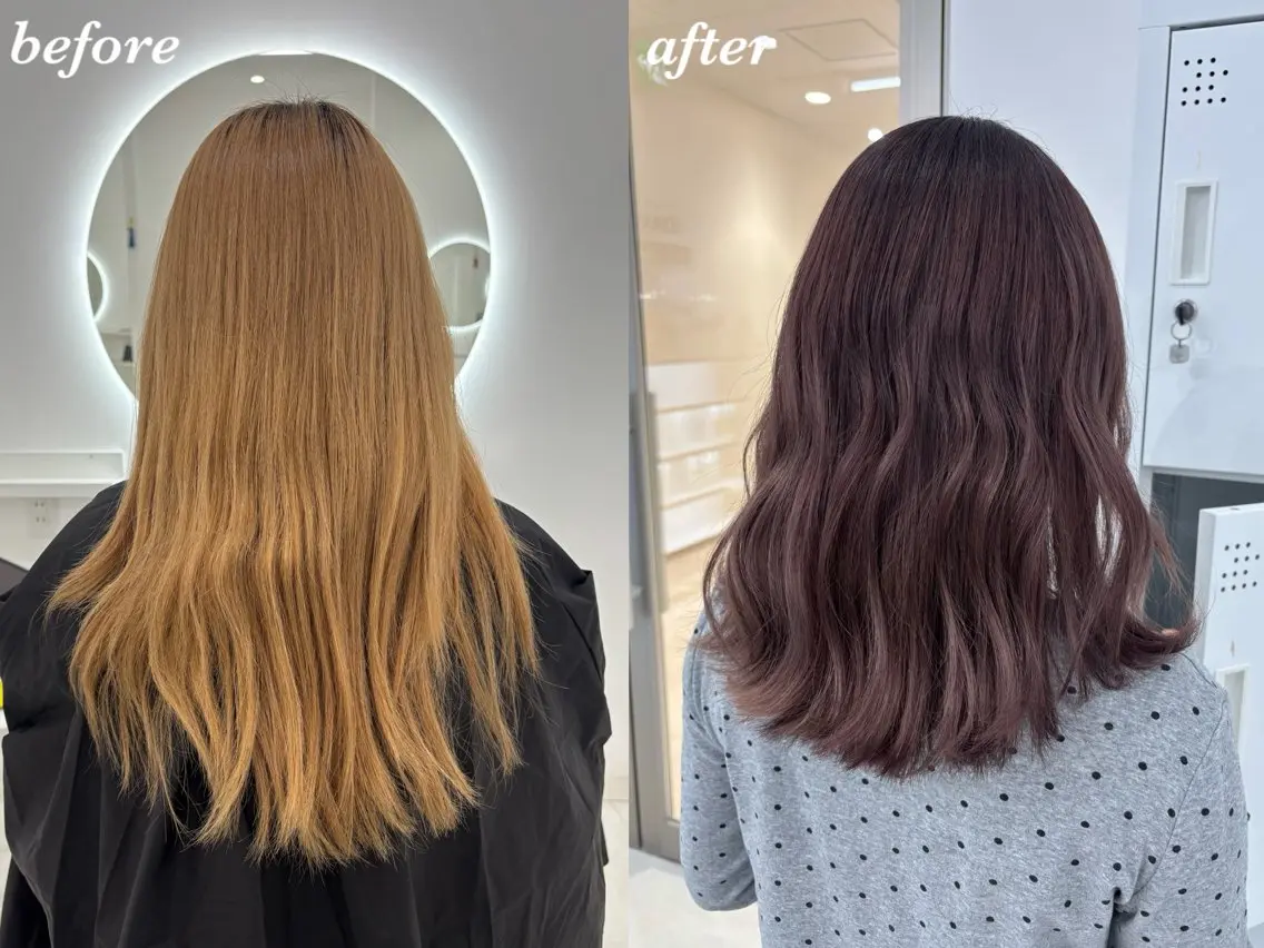 ロング カラー カット ヘアカラー トリートメント 【aini天王寺】 𝐚𝐢𝐫𝐢✂︎のヘアスタイル