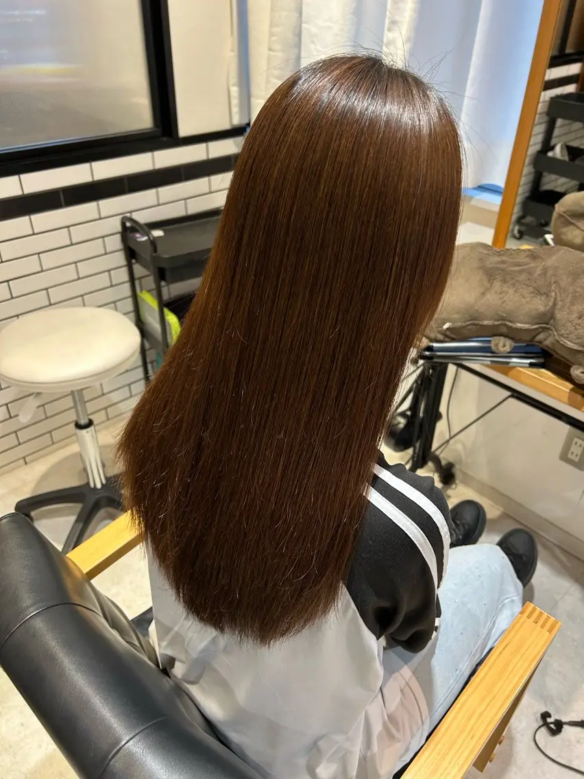 ロング カット 縮毛矯正 miho .のヘアスタイル