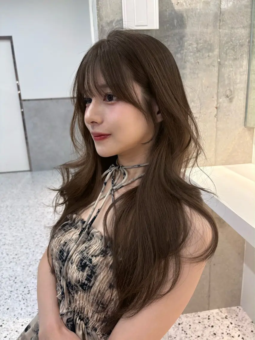 ロング カラー カット ヘアカラー トリートメント yui🎀ブリーチな しダブルカラー/博多のヘアスタイル