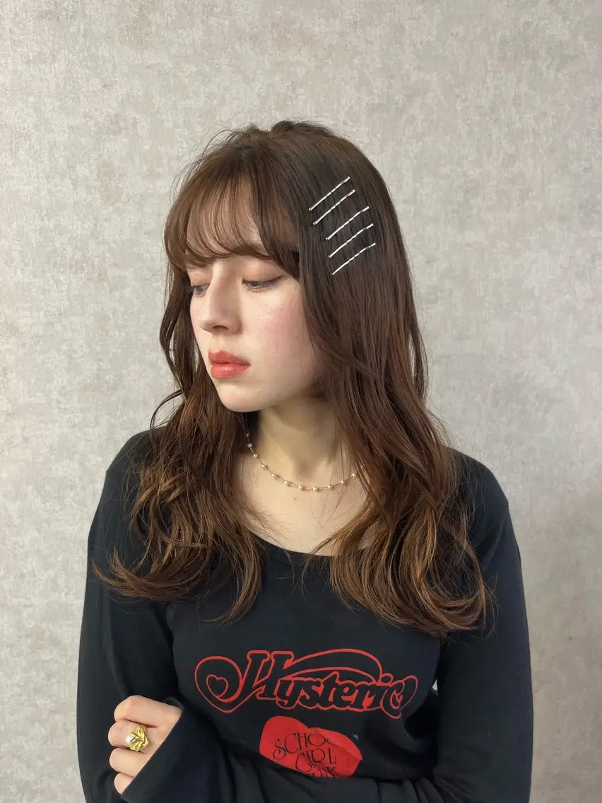 ロング カット ヘアカラー トリートメント yuuna ✮ door whiteのヘアスタイル