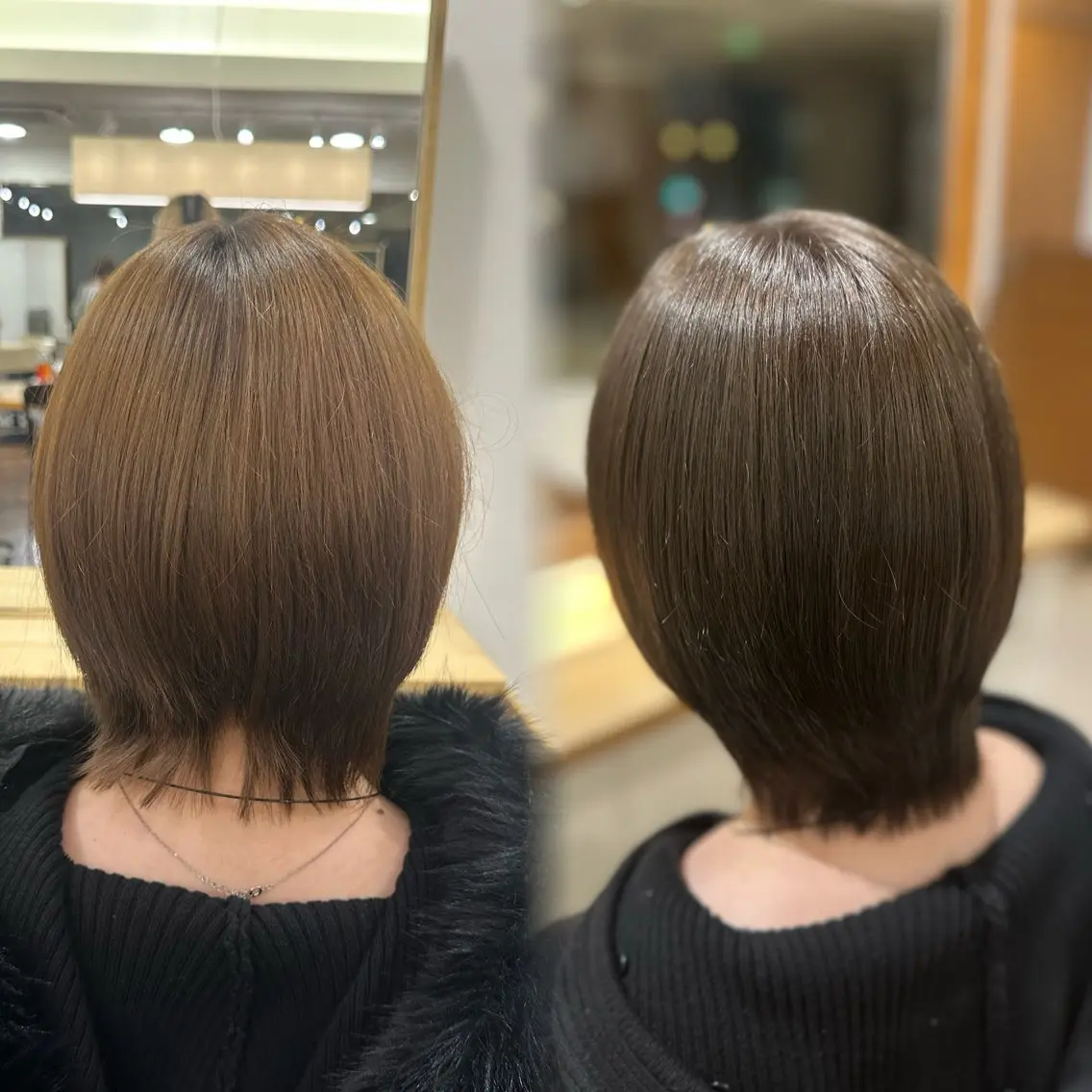 ショート カラー アッシュ 透明感カラー ヘアカラー 🩷仙台/暖色/ 艶カラー/えれな🩷のヘアスタイル