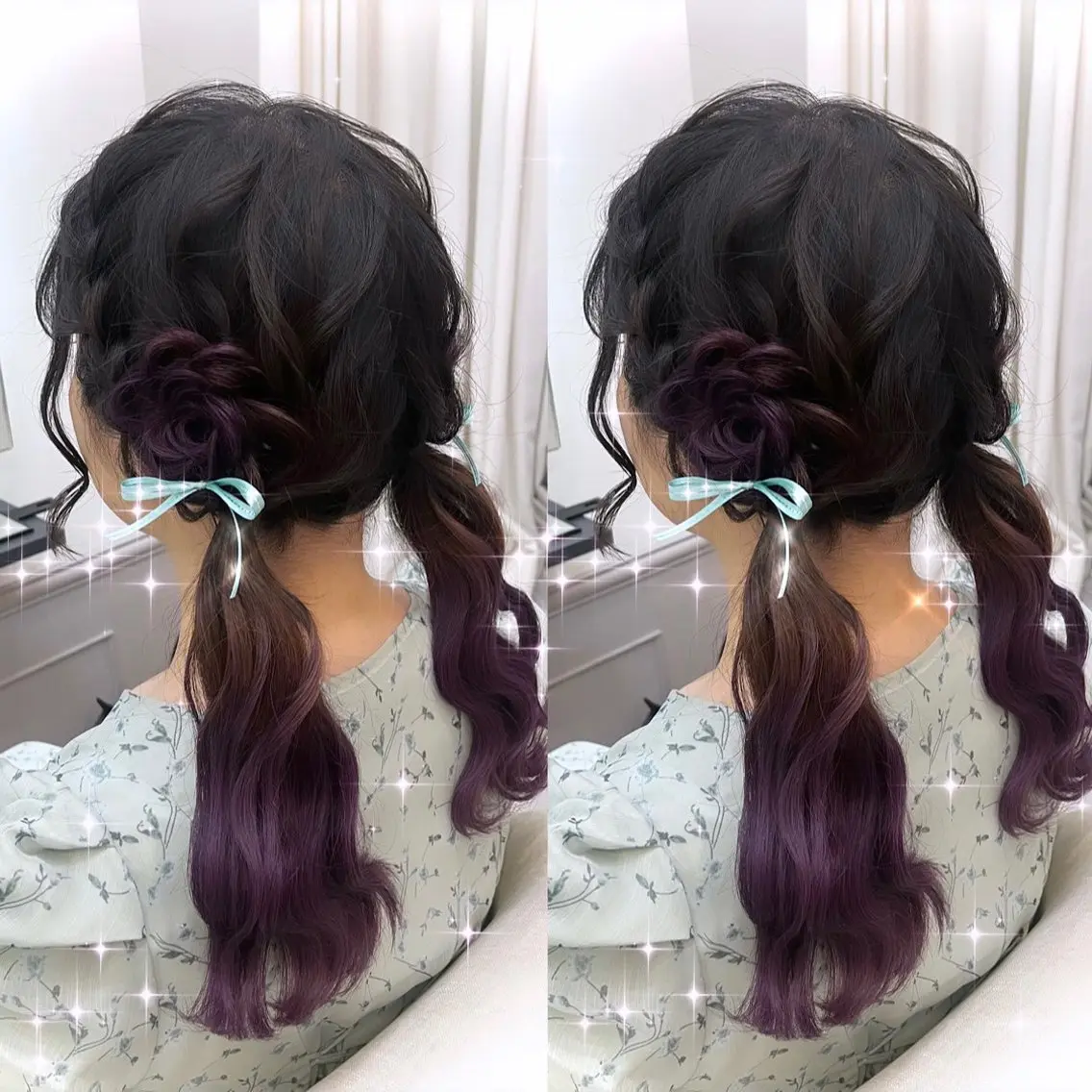 セミロング ヘアアレンジ ヘアセット lien ヒジリのヘアスタイル