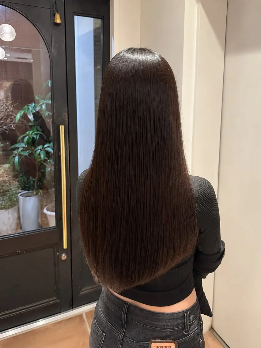 ロング 縮毛矯正 縮毛矯正 新屋敷 拓大のヘアスタイル