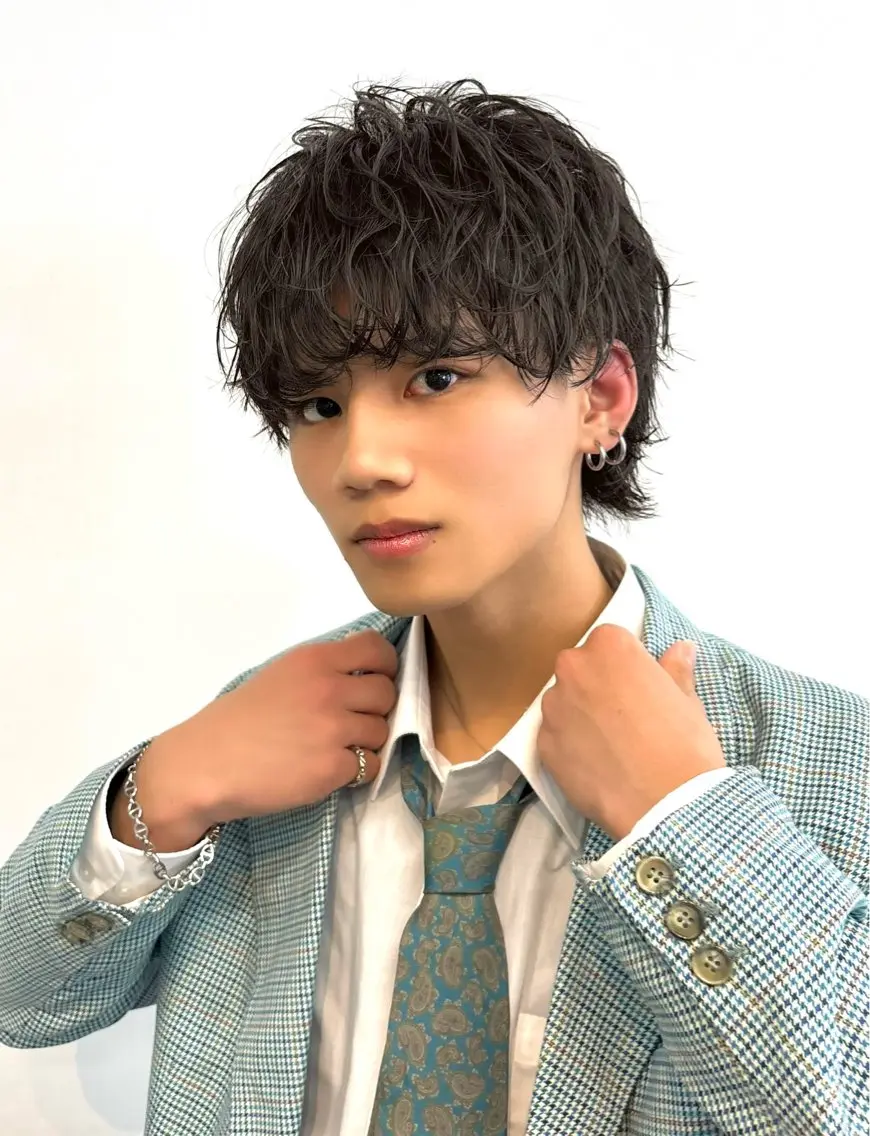 ショート パーマ メンズ パーマ トリートメント ヘアセット 11.12月限定割引 fifth前比嘉💥のヘアスタイル