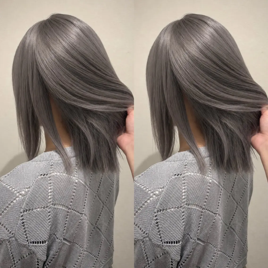 ミディアム カラー ブリーチ 透明感カラー ヘアカラー トリートメント なんば、心斎橋🍓 ハイトーンnicoのヘアスタイル