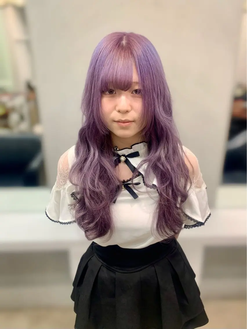 ロング カラー ヘアアレンジ カット ヘアカラー トリートメント 個性爆弾💣 ダブルカラー/ゆかのヘアスタイル