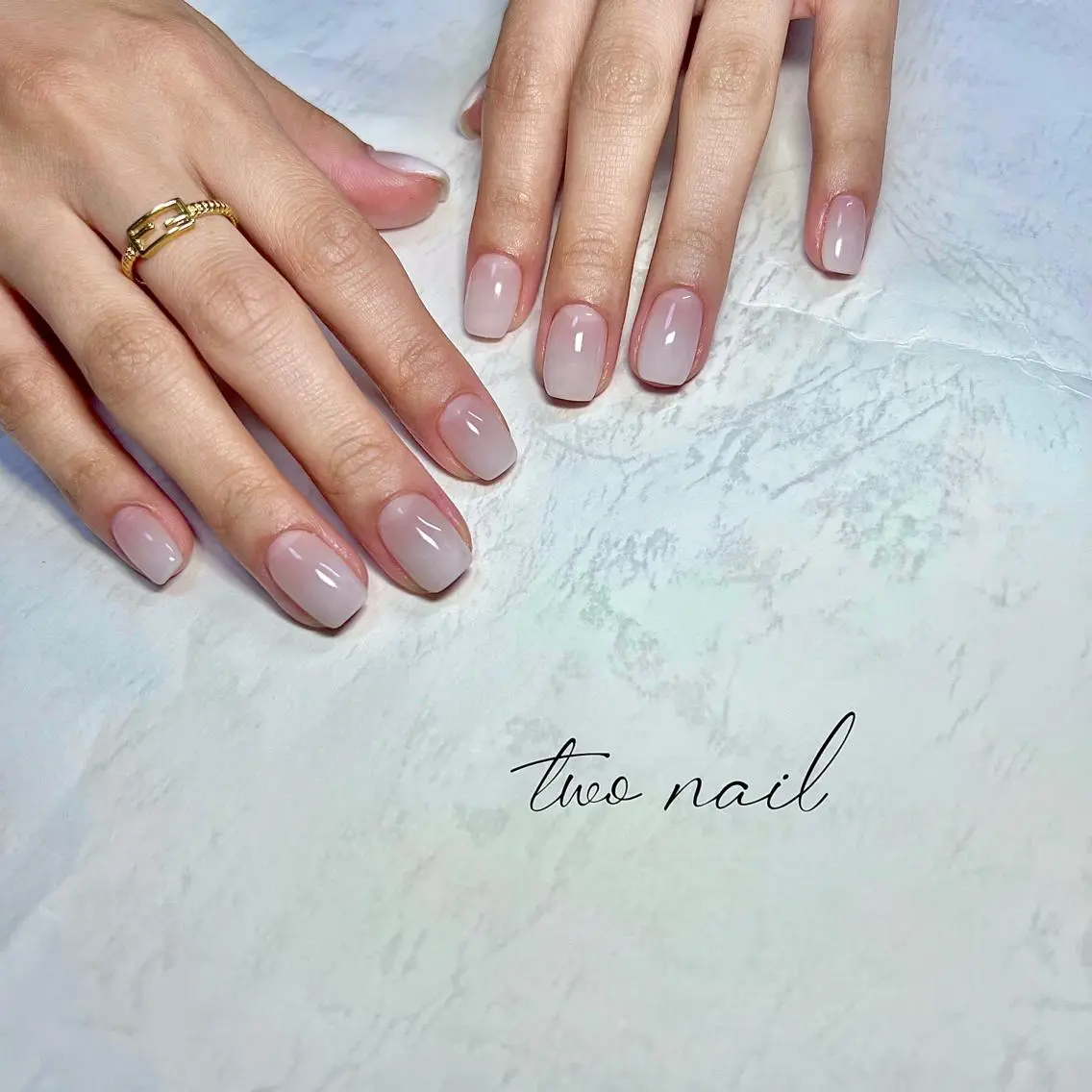 ネイル アートネイル フットネイル ハート ニュアンスネイル ホワイト ハンドネイル two nailのネイルデザイン