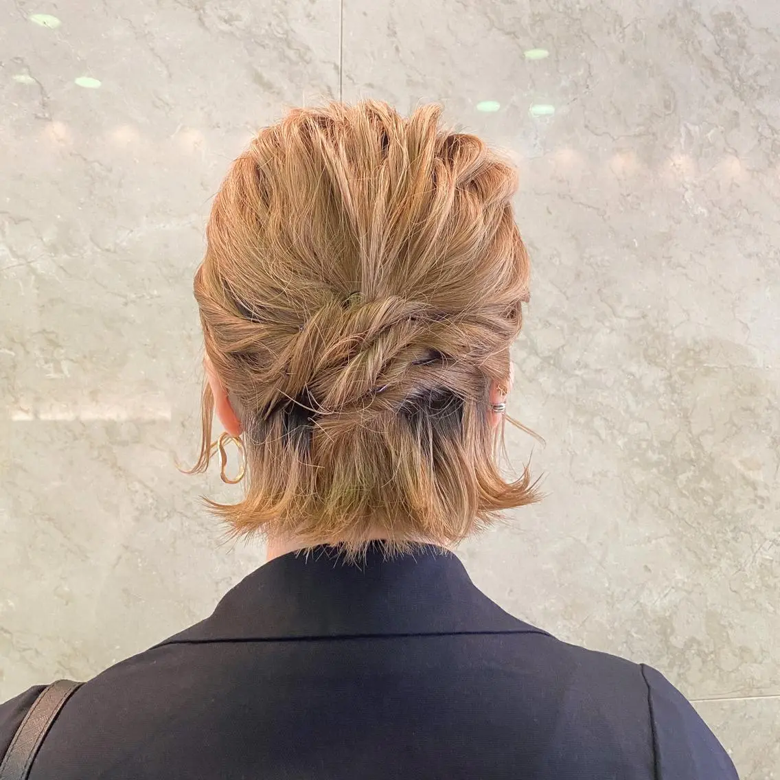 ミディアム ヘアアレンジ ハーフアップ KOTOMI .のマツエク・マツパデザイン