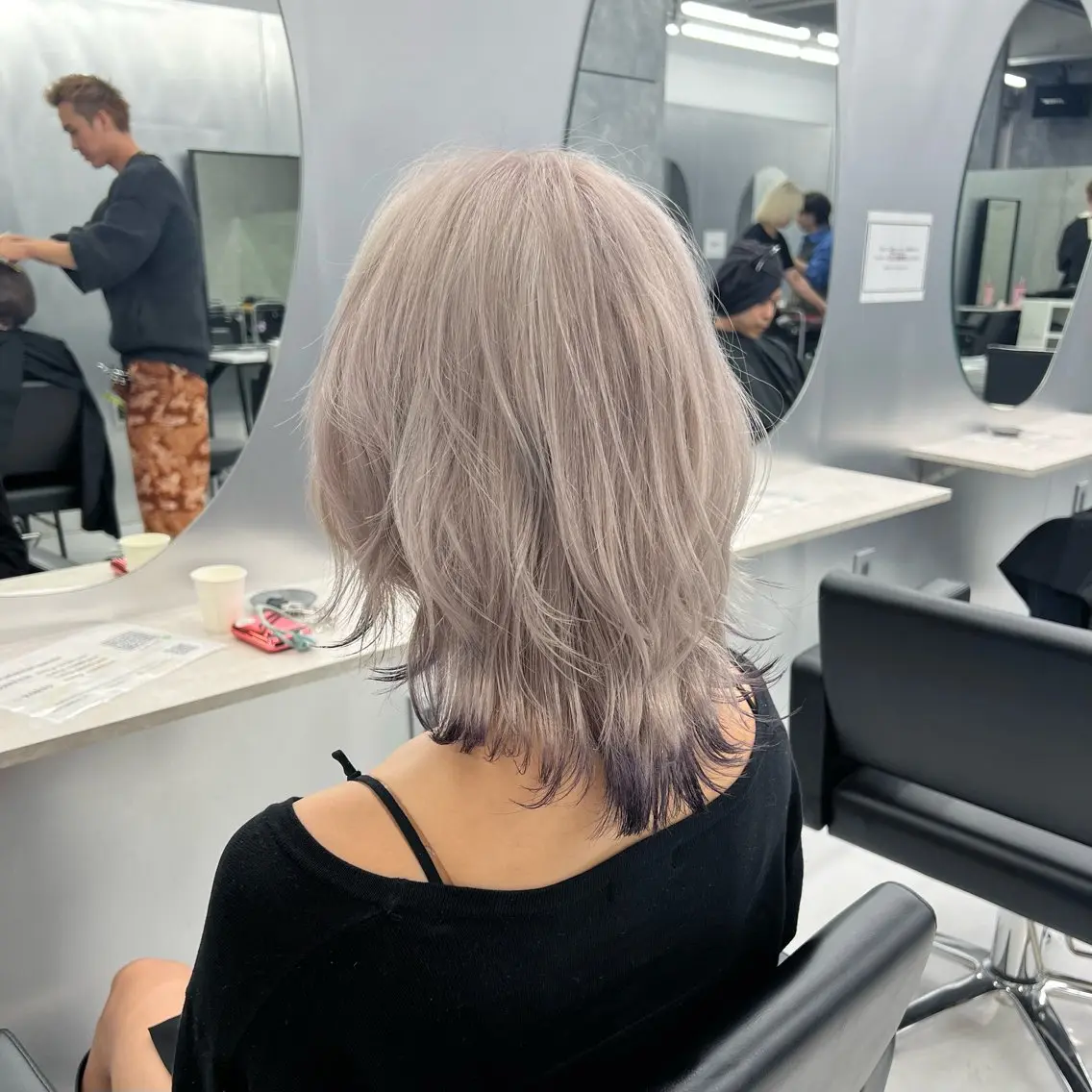 ミディアム カラー ヘアアレンジ 大人GAL製造機/カ ラー×エクステゆいとのヘアスタイル