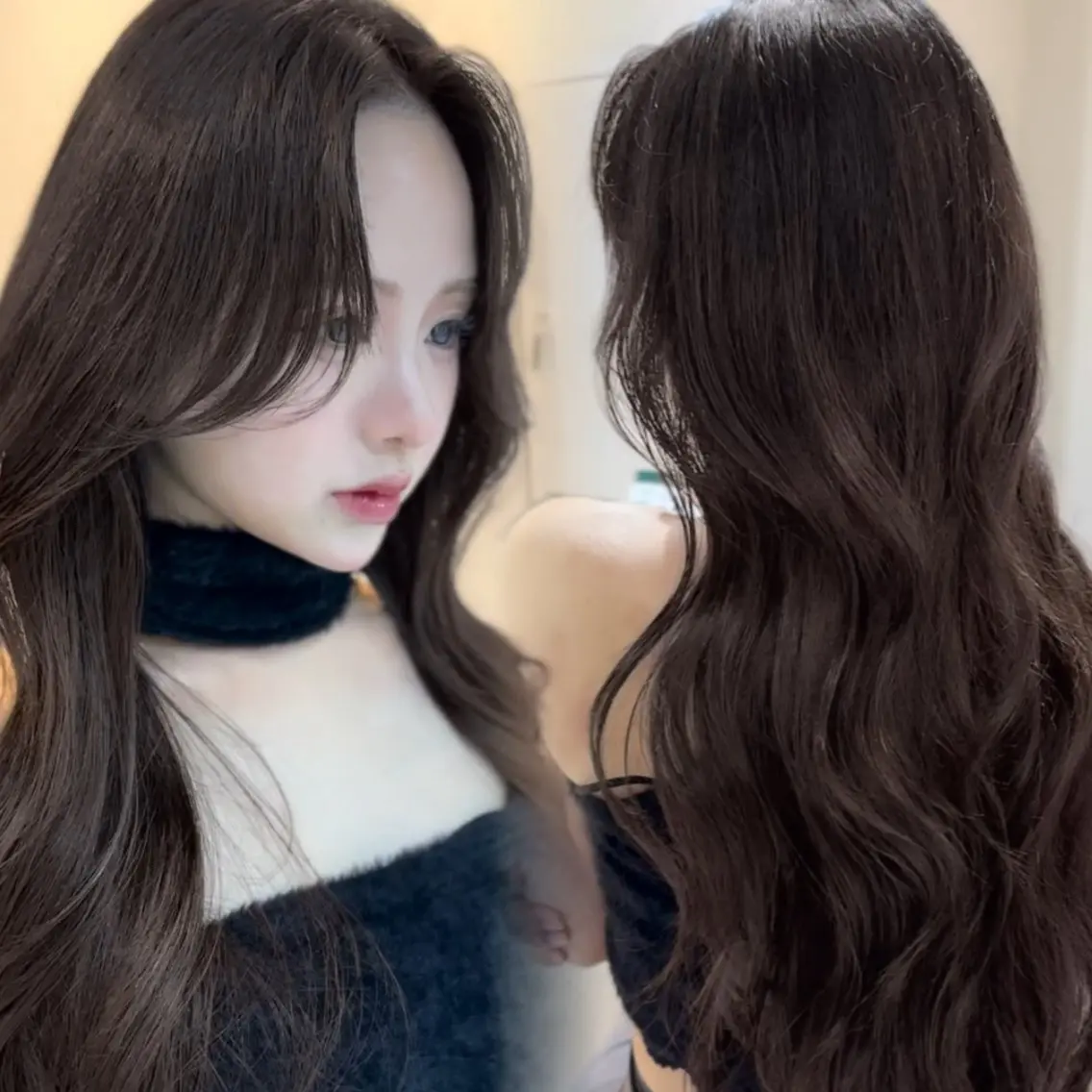 ロング カット ヘアカラー トリートメント 韓国ヘア🩶侑矢 艶髪透明感/福岡のヘアスタイル