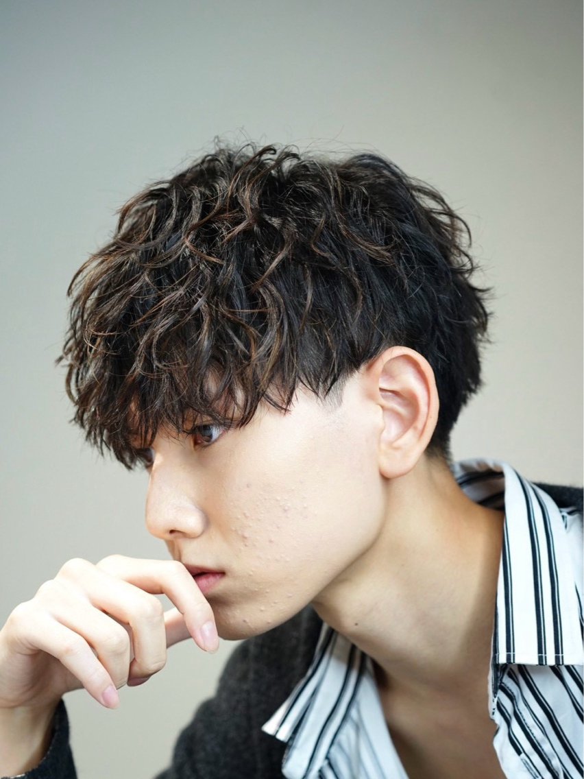 ショート パーマ メンズ マッシュ メンズパーマ くせ毛 カット パーマ メンズカット職人/ モテ髪/たくみのヘアスタイル