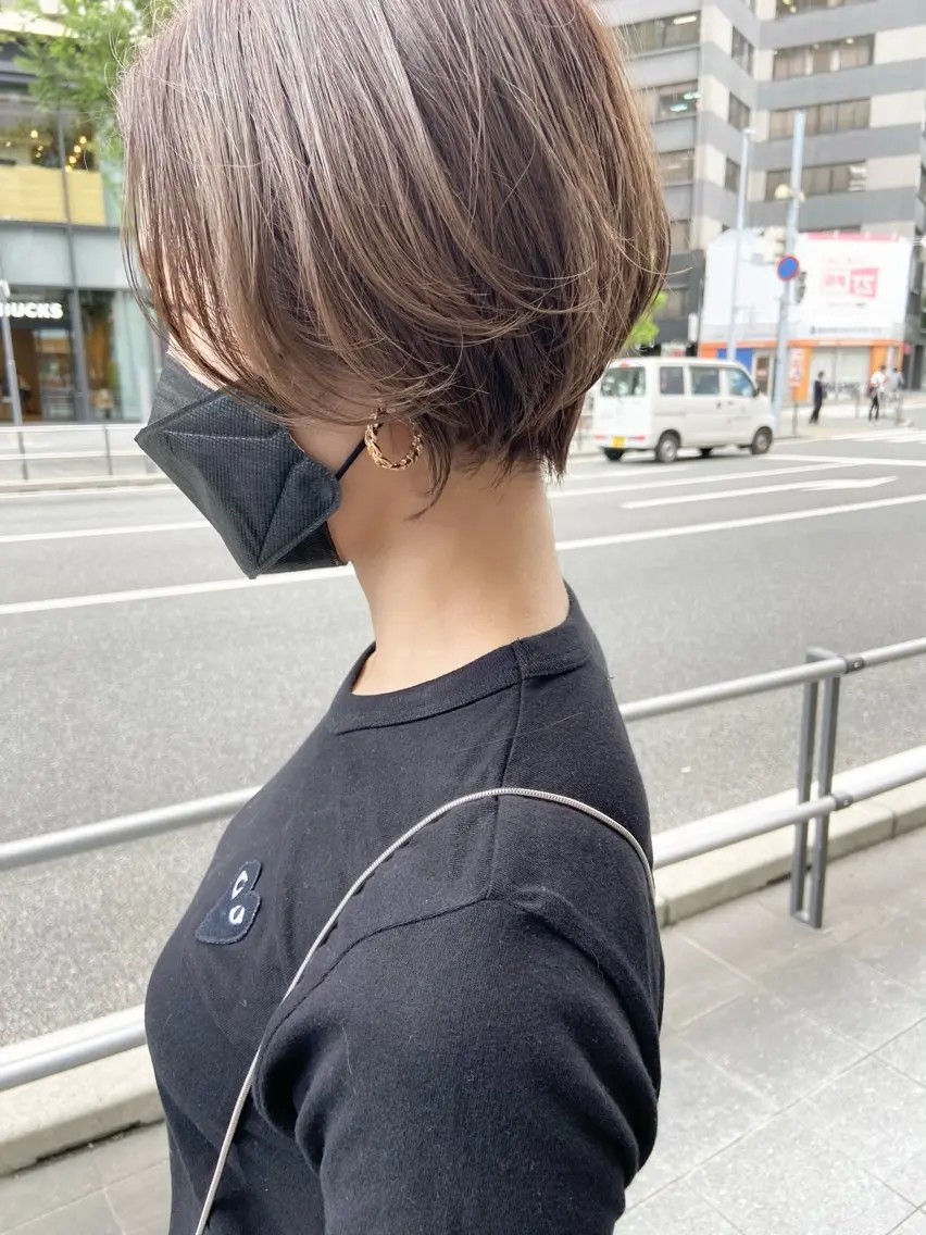 ショート ボブ 髪質改善 韓国風ヘア レイヤーカット ショートヘア suii..hair designのヘアスタイル