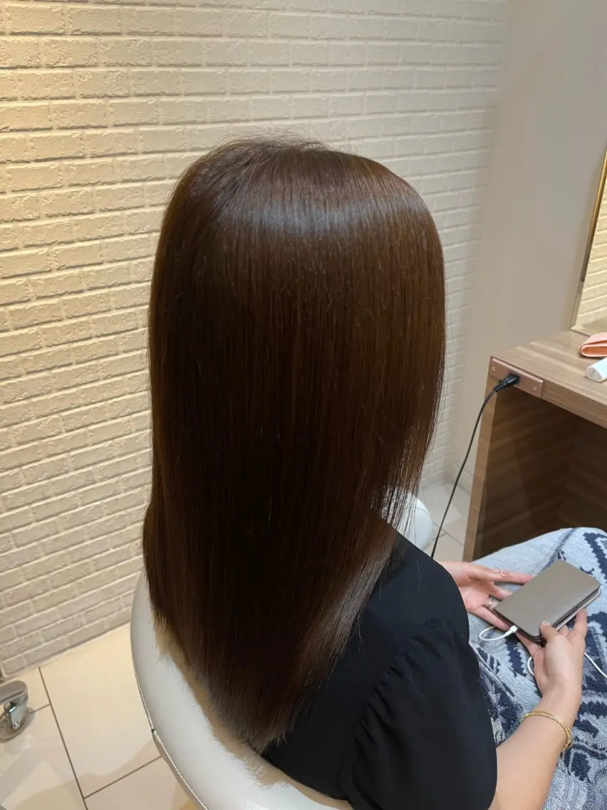 ミディアム カラー ブラウンカラー ダークブラウン Fi-Ne原宿/プル エク指名No.1そらのヘアスタイル