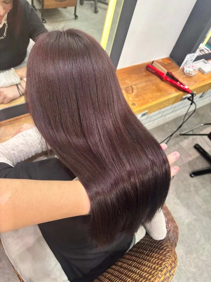 ロング カラー トリートメント ヘアカラー 似合う赤み消しカラー ＊こうき［恵比寿］のヘアスタイル