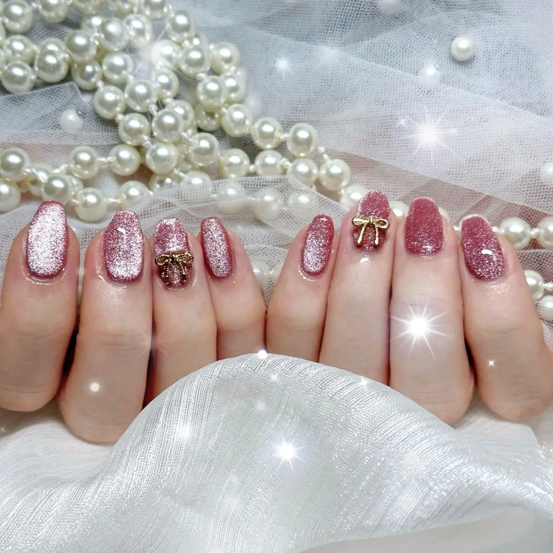 ネイル マグネットネイル ハンドネイル 🎀Mai 🎀最短4/8🈳のネイルデザイン