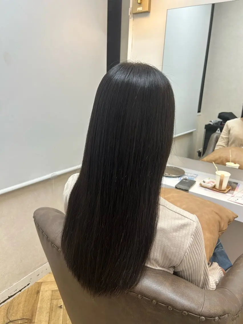 ロング カット 縮毛矯正 トリートメント wataru hoashiのヘアスタイル