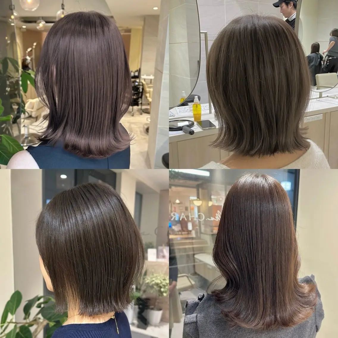 ショート カラー ベージュカラー イルミナカラー ボブ くびれヘア 外ハネヘア カット ヘアカラー 透明感カラー🌿 グレージュ🐺陽介のヘアスタイル