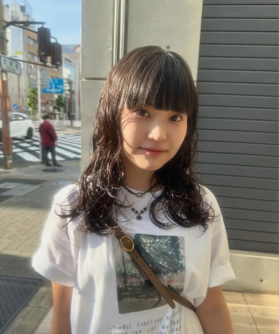 セミロング パーマ パーマ 脇田 光理のヘアスタイル
