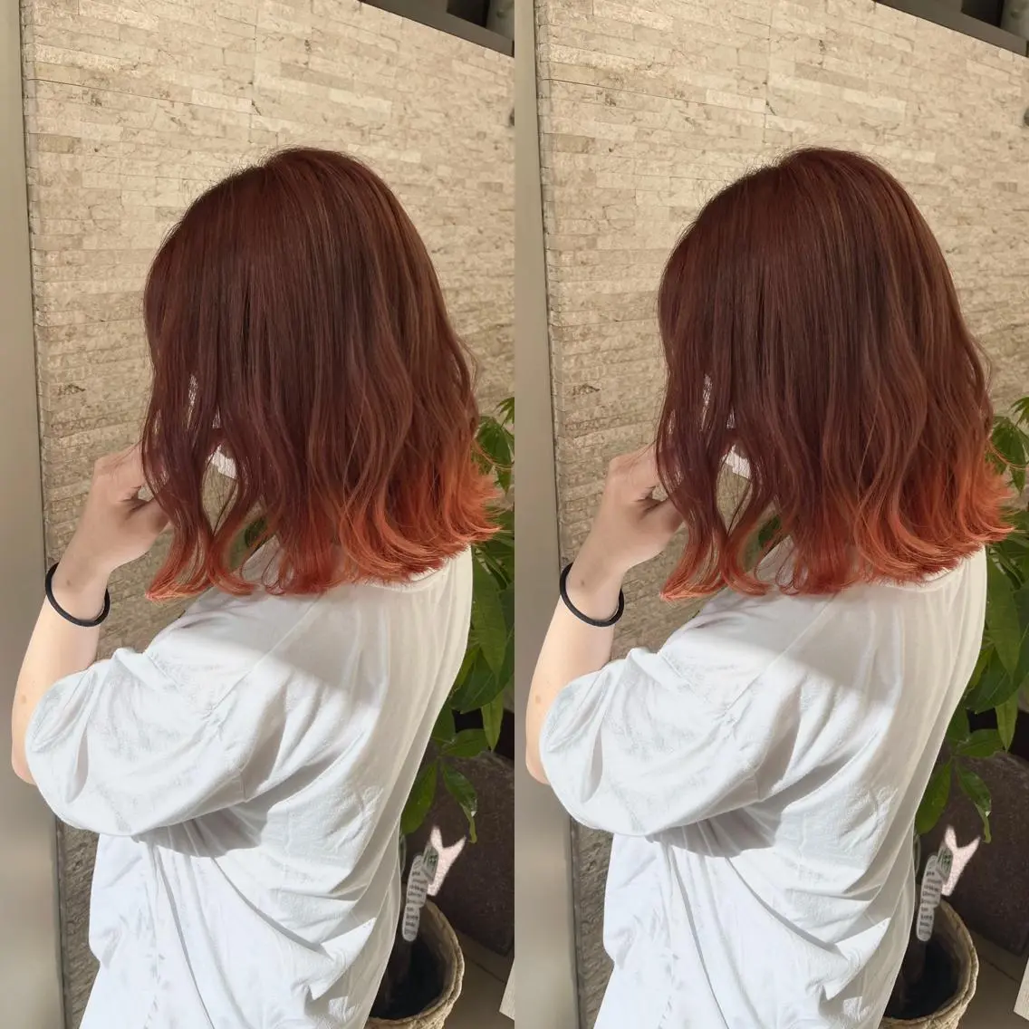 ショート ヘアカラー トリートメント Y Uのヘアスタイル