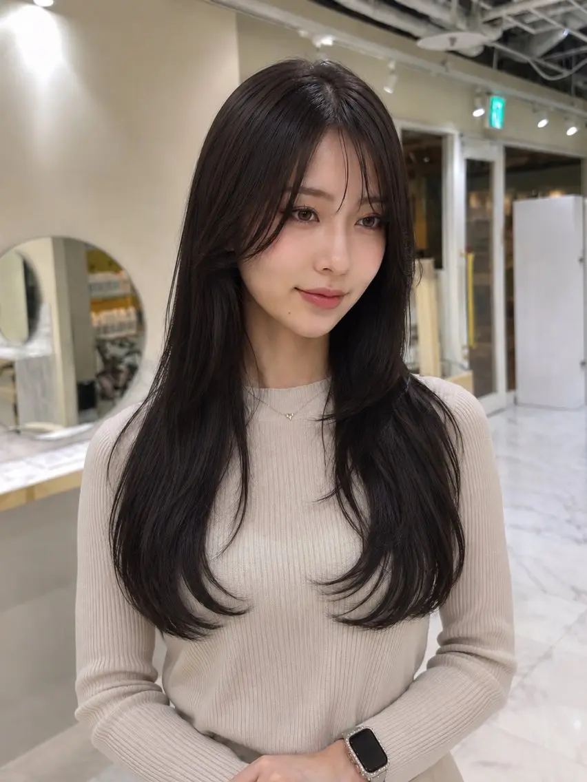 ロング 大人韓国レイヤ ー特化|角岡泉希🩶のヘアスタイル