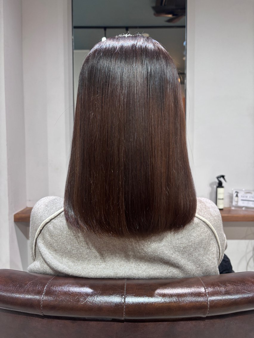 ミディアム カラー ヘアカラー トリートメント 海老名駅🫧トレンド カラー🫧橋本小雪のヘアスタイル