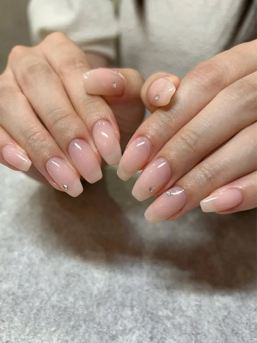 パラジェル使用🧡ワンカラー➕甘皮ケア付き⚠️オフなしの写真