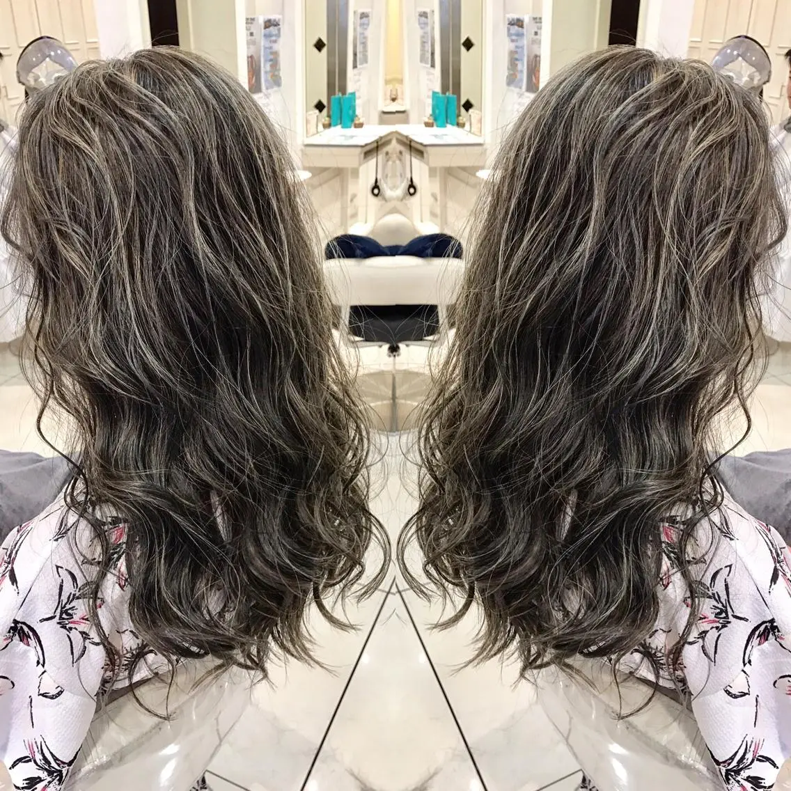 セミロング カラー ヘアカラー トリートメント Ash川越店／店長／ 松本　亮二のヘアスタイル