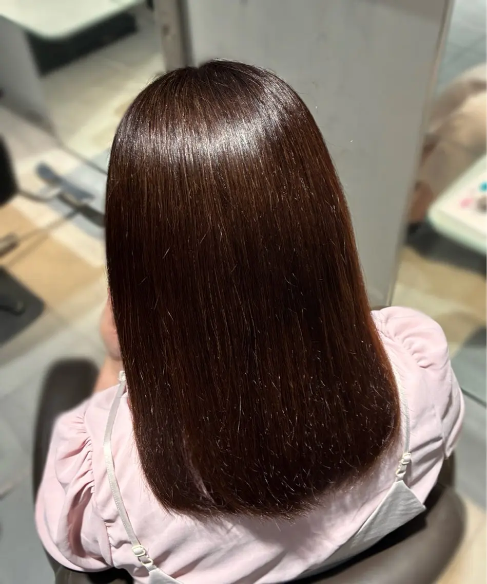 ミディアム カラー 渕口 頼のヘアスタイル