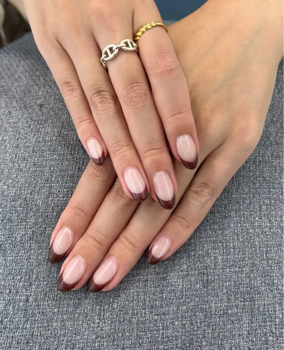 ネイル ボルドー フレンチネイル ハンドネイル LUCULIA 三田のネイルデザイン