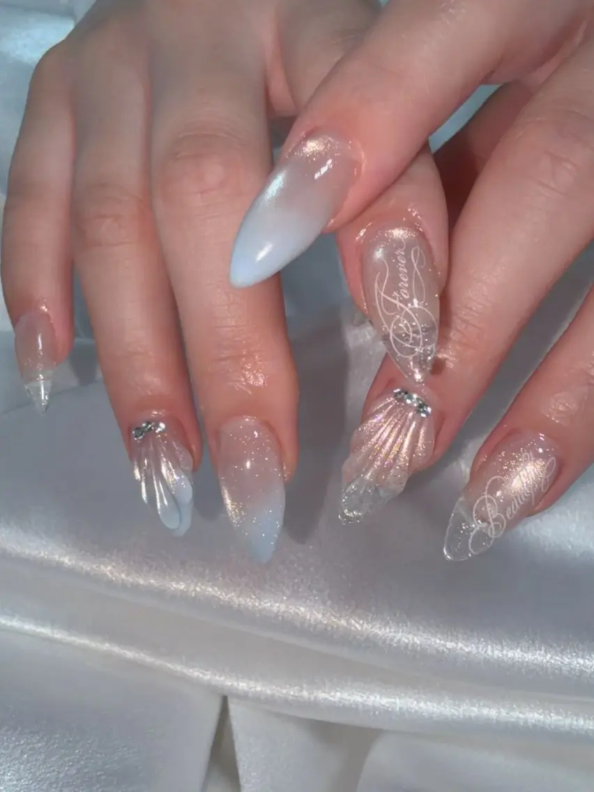 ネイル アートネイル クリアネイル ぷっくりネイル ハンドネイル nailsalon JOIEのネイルデザイン