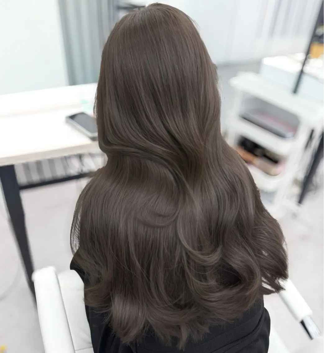 ロング カラー 透明感カラー 韓国風ヘア レイヤーカット 似合わせカット カット ヘアカラー トリートメント 韓国レイヤー× 顔まわり🕊️テルのヘアスタイル