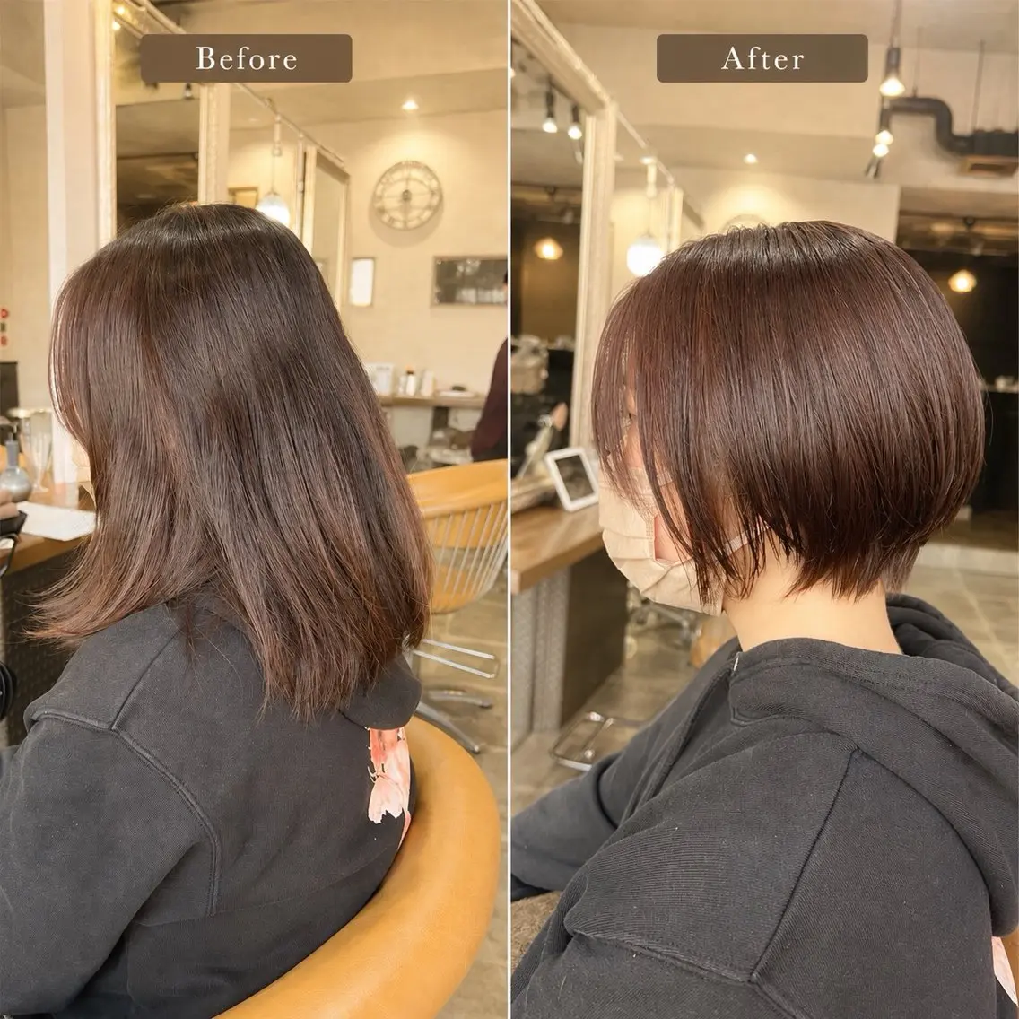 ショート 天王町×韓国レイヤー 髪質改善  佐藤友茉のヘアスタイル