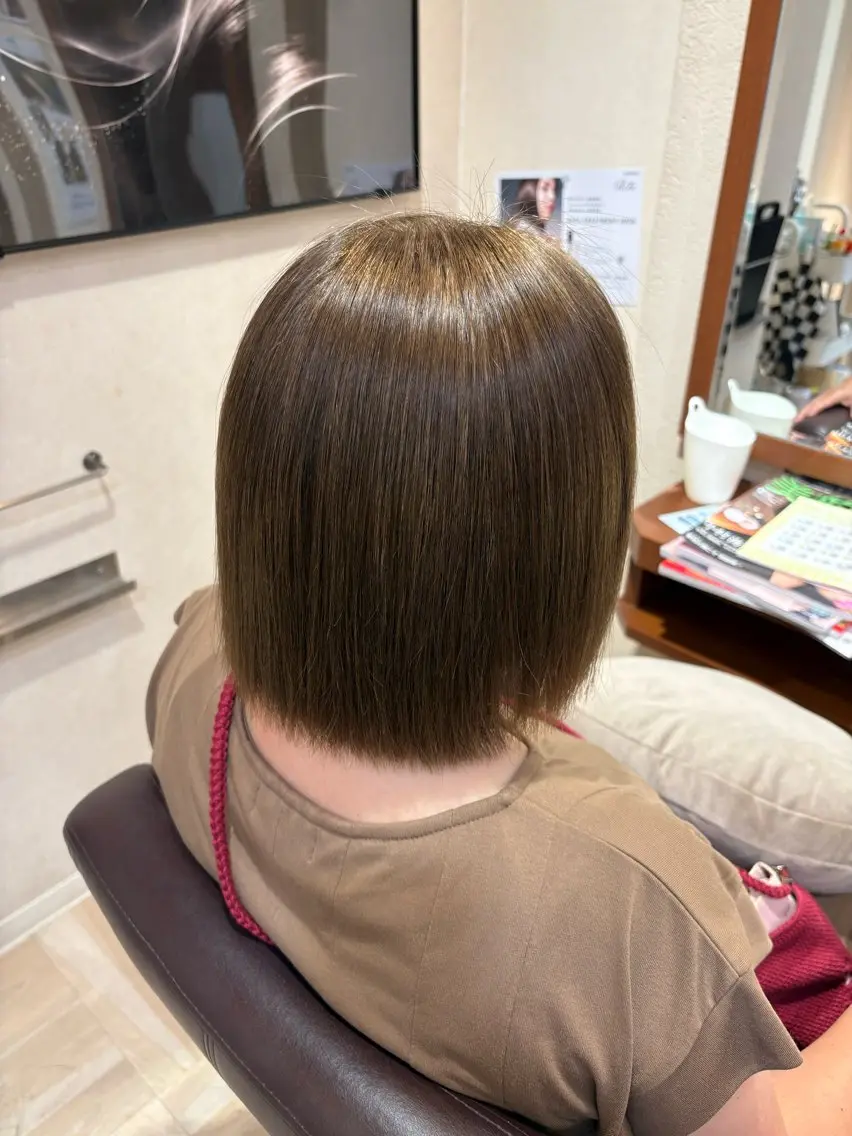 ミディアム カット 縮毛矯正 あそう りゅうやのヘアスタイル