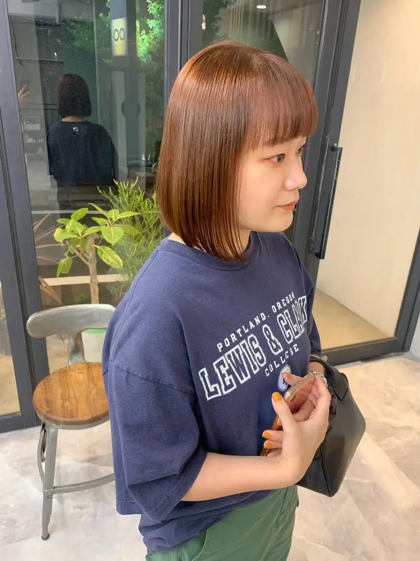 ミディアム カラー ヘアカラー トリートメント leben serikaのヘアスタイル