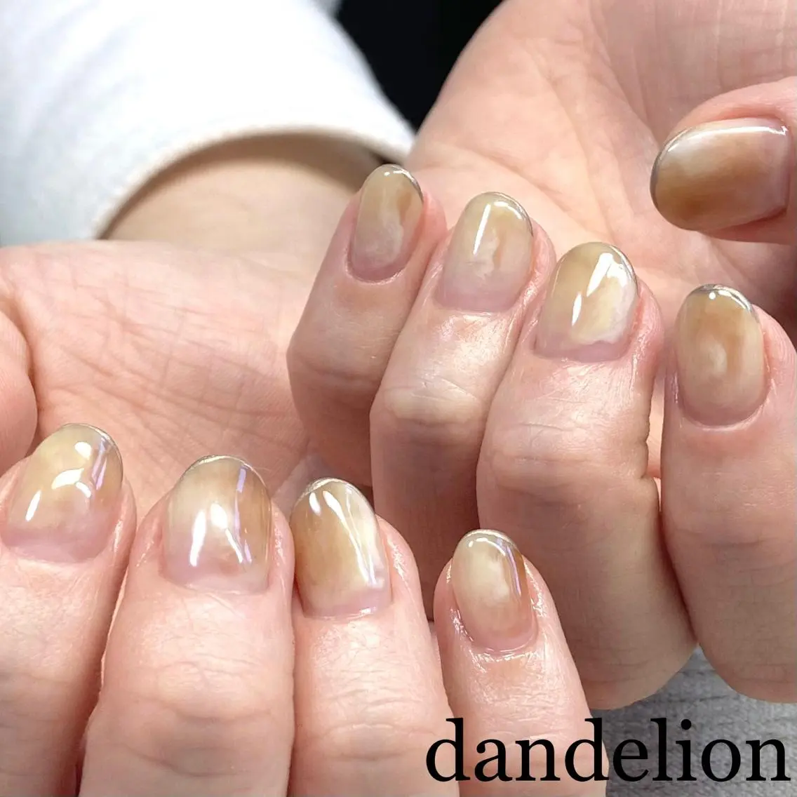 ネイル ハンドネイル ハンドケア dandelion ダンデライオンのネイルデザイン